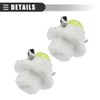 Motoforti Universal T5 B8.4D Car LED Dashboard Light,Plastic Metal,White,10pcs