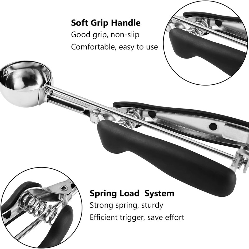 JUNADAEL J Small Cookie Scoop 1 Tablespoon, Cookie Dough Scoop,