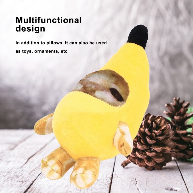 Banana Cat Plush Toy Multipurpose Funny Decompression Cute Cartoon Soft