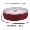 sourcing map Twisted Nylon Twine Thread Beading Cord 1.5mm 20M/65