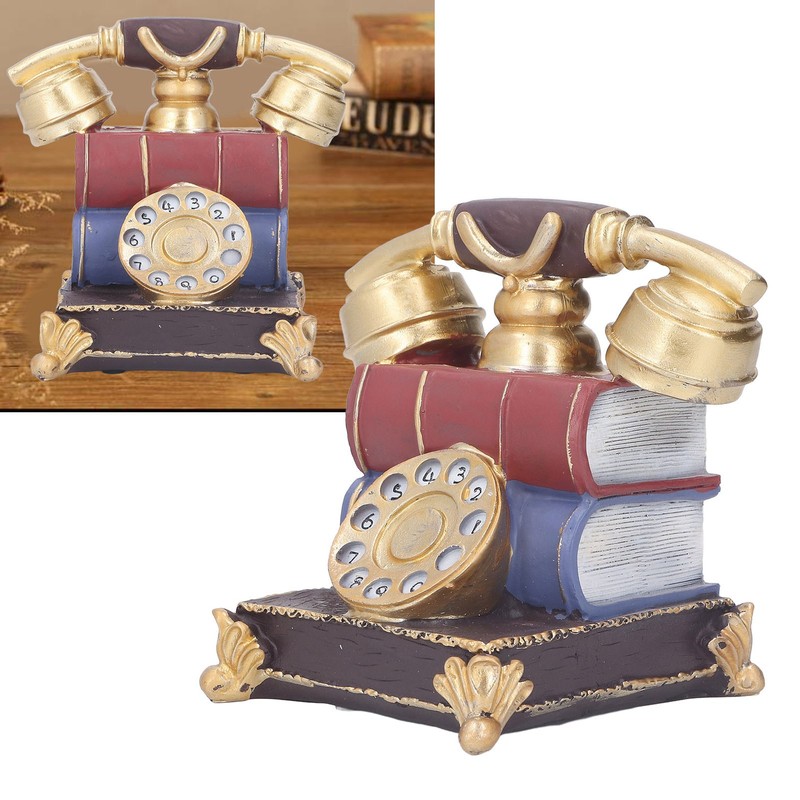 Retro Resin Telephone Model Home Study Desktop Antique Telephone Model