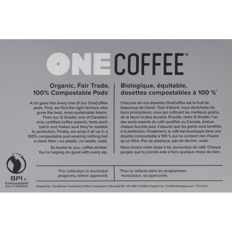 OneCoffee Organic Variety Pack 12 Count Single Serve Coffee 100%