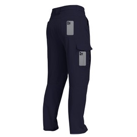 Zalify Men's Hiking Cargo Pants Water Resistant Quick Dry Lightweight Fishing Camping Cycling Travel Outdoor Pants Navy M