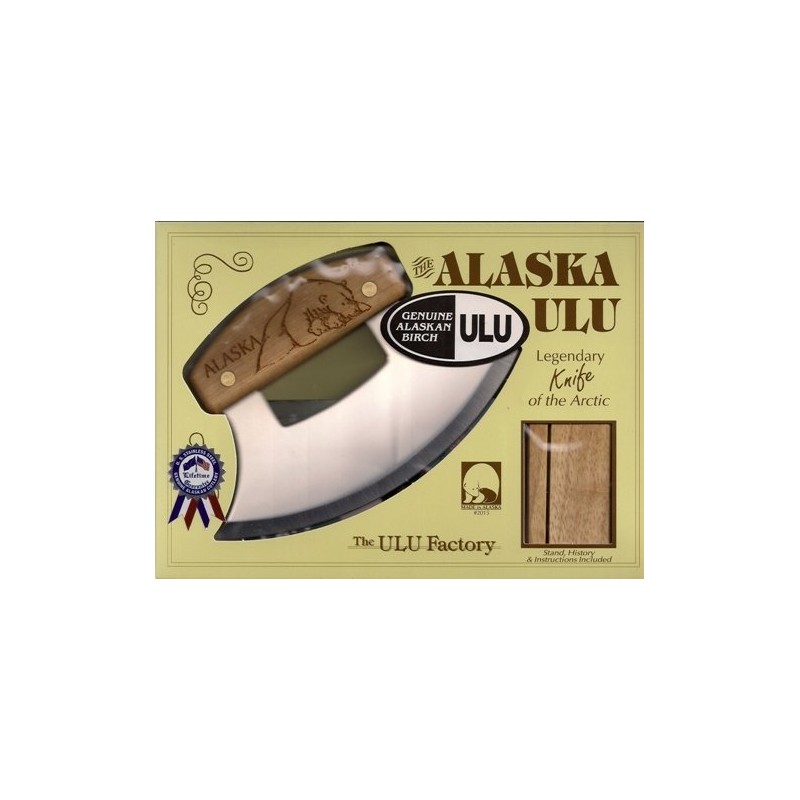 Alaskan Ulu, Inupiat Style with Polar Bear Etched Handle, 6"