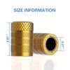 CKAuto Tire Valve Stem Caps, Yellow, 10 pcs/Pack, Anodized Aluminum