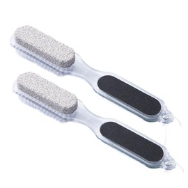 Minkissy 2sets Foot in 1 Set with Exfoliation Tool Nail File Foot Rasp Nail Brush for Healthy 2pcs*2