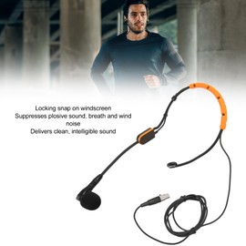 Headworn Microphone for Shure PGA31 SM31 SM35 System, Headset Condenser Microphone, with TQG Connector, Weatherproof (Yellow)