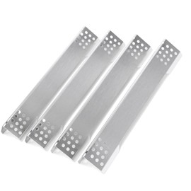Set of 4 Replacement Flame Tamers for Monument Grills 24367, 35633, 17842, 41847NG, 24633 4 Burner Grills, Monument Grill Replacement Parts - Stainless Steel Heat Tents / Heat Shields / Heat Plates
