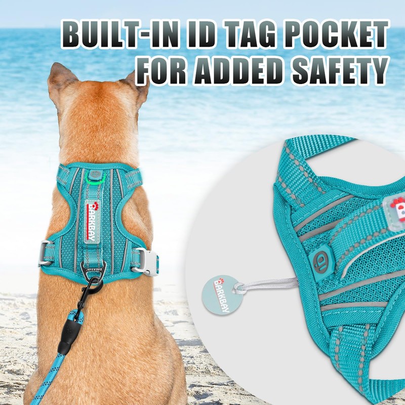 BARKBAY No Pull Dog Harness Large Reflective Dog Harness with