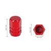X AUTOHAUX 8pcs Red Tire Stem Valve Caps Wheel Valve