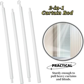 Detachable Blind Rods Blind Wands Replacement with Hook 24 Inches Blinds Handle Replacement 2 Pcs Window Blinds Wand Replacement
