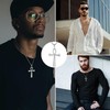 Gothic Cross Necklace for Men Boys Women，Stainless Steel Punk Cross