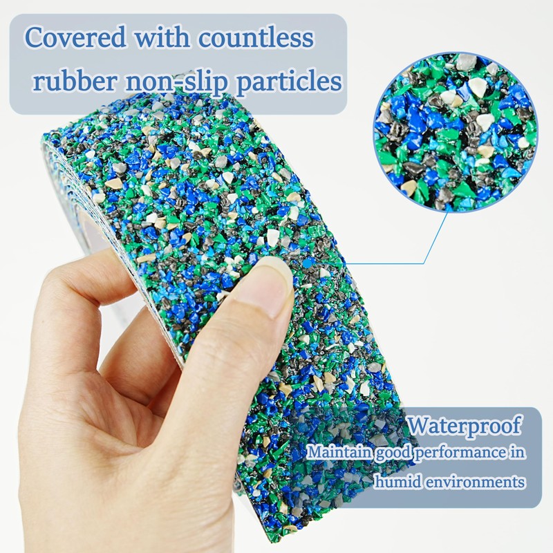 CHUANGSEED Anti-Slip Tape 2" x15ft - Waterproof Blue Safety Grip