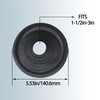 14136 Rain Collar 1.5"-3" for No-Calk Roof Flashings,Black(Set of 4)
