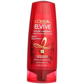 L'Oreal Paris Elvive Color Vibrancy Protecting Conditioner, for Color Treated Hair, Conditioner with Linseed Elixir and Anti-Oxidants, for Anti-Fade, High Shine, and Color Protection, 12.6 oz