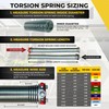 Galvanized Garage Door Torsion Spring .225 x 2 x 25