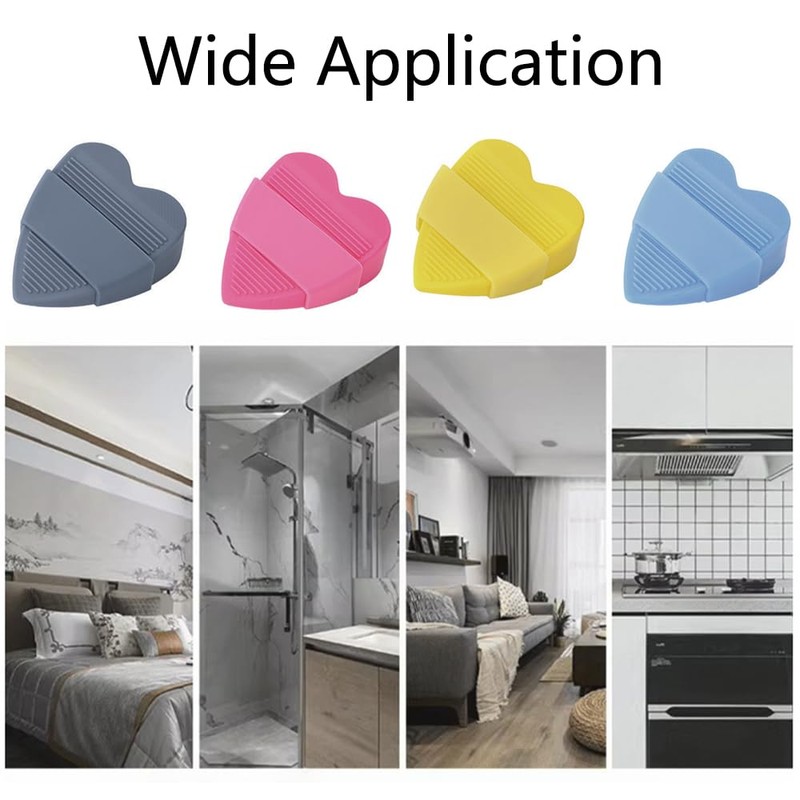 Rubber Door Wedge, Cute Heart Shape Door Stopper Doorstop with