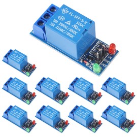 AITRIP 10PCS 5V One Channel Relay Module Relay Switch with OPTO Isolation High Low Level Trigger Compatible with Arduino Raspberry pi ARM AVR