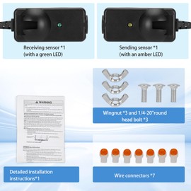 41A5034 Garage Door Sensor Replacement for Chamberlain Liftmaster Craftsman Garage Door Sensors, Compatible with Liftmaster Chamberlain Craftsman Garage Door Openers Made After 1997, Replace 820CB