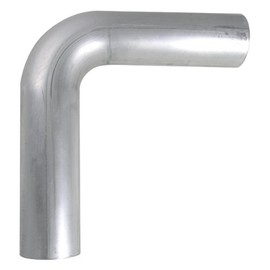 0.75" OD 90 Deg. 6061 Aluminum Mandrel Bend, 16 Gauge - 1" Radius, 3" Legs