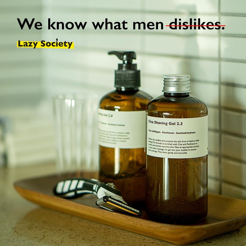 [Lazy Society]ツボクサ シカシェービングジェル - 艶やかなシェービングの秘密 - 250ml
