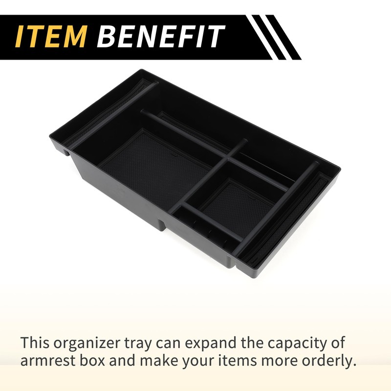 REPAIROCK Full Center Console Organizer Tray for Chevy Silverado for