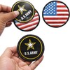 Round American Flag Patch, Hook and Loop USA Flag Embroidered