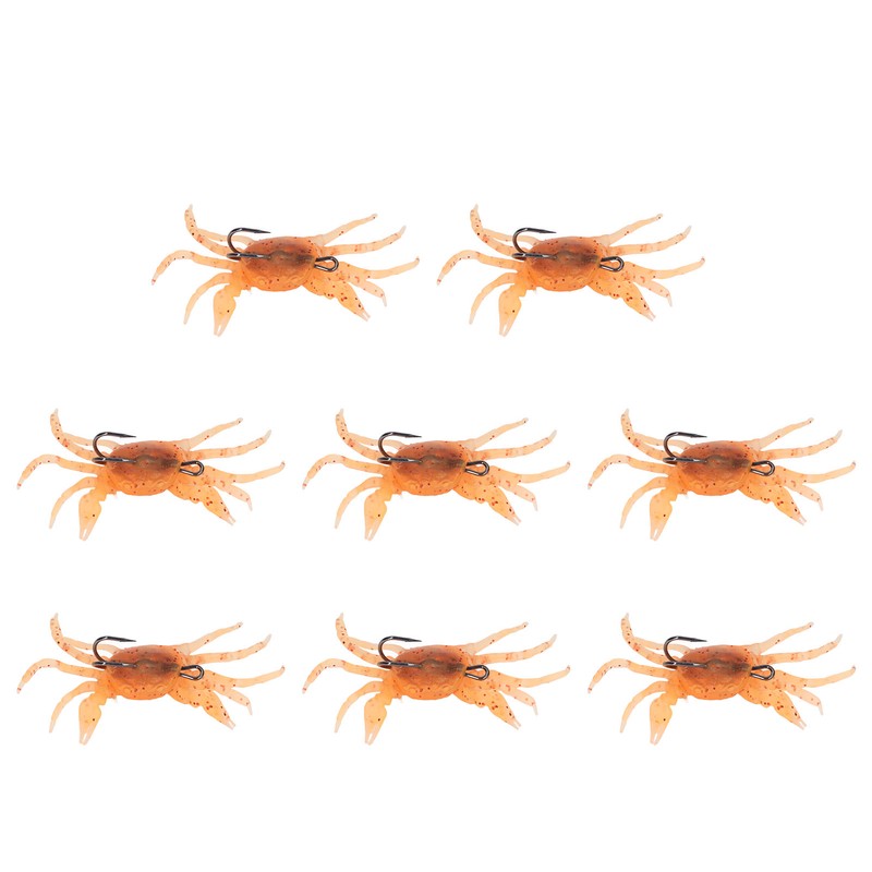 8Pcs Artificial Crab Bait 13cm 33.5g Simulation Crab Soft Lure