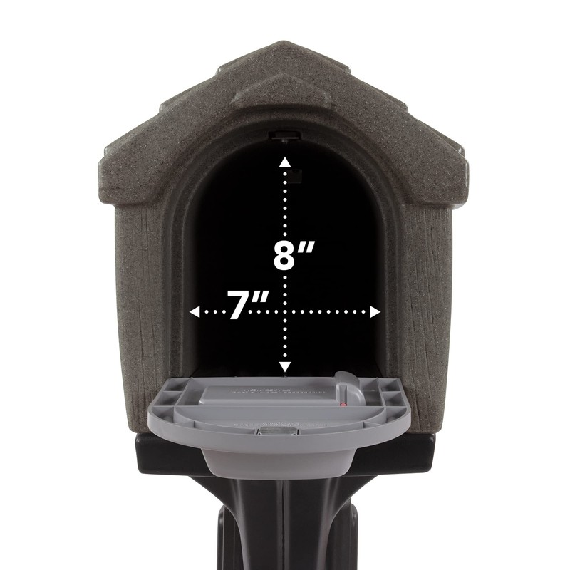 Dig-Free Easy Up Home Mailbox, Graystone/Black, Made in The USA