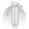 Opard 700 ml/1000 ml Water Bottle with Straw Cap, Dishwasher