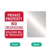 4-Pack Large Private Property No Trespassing Signs, Violators Will Be