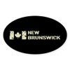 CafePress Canadian Flag: New Brunswick Oval Car Bumper Sticker