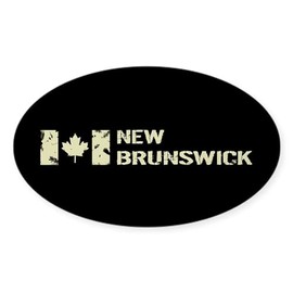 CafePress Canadian Flag: New Brunswick Oval Car Bumper Sticker