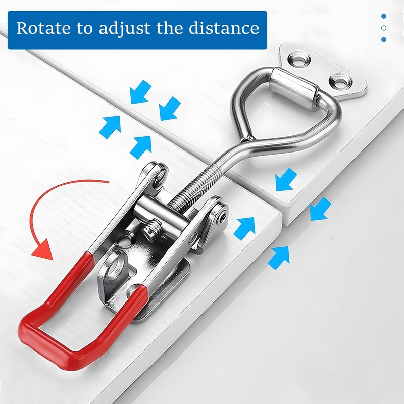 GH-4002 Toggle Latch Stainless Steel, Pack of 4 Snap Fasteners,