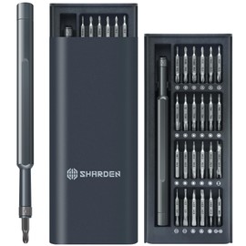 SHARDEN 49-in-1 Precision Screwdriver Set with 24 Double-ended bits,Small Screwdriver Set Electronic Repair Tool Kit for Laptop, Computer, MacBook, Electronics, Watch, Eyeglass