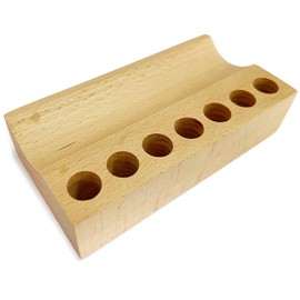 S-NET SN-334-PN Pen Stand, For 8 Pieces, Wooden, Simple, Pen Holder, Tabletop, Pencil, Ballpoint Pen, Fountain Pen, Stationery, Desk, Wood, Beech