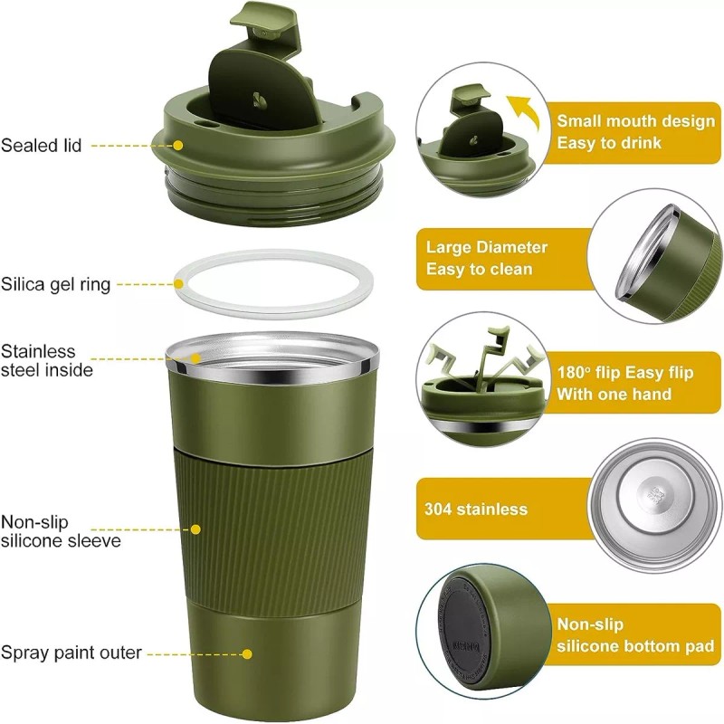 StarFly Vaso Termico De Café Portátil Taza De Viaje Al