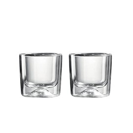 Fratelli Guzzini Gocce, 2 Small double wall thermo glasses, Insulating glass