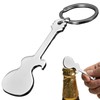 Stainless Steel Bottle Opener Keychain Guitar Shaped Beverage Opener Key