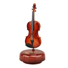 Quekas Violin Music Box - Classical Music Box Mini Replica Instrument Crafts Decoration Gift Craft Home Office Ornament