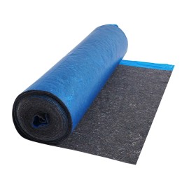 100 Sq. Ft./Roll Heavy Duty Fiber + PE Fil Floor Underlayment 3 mm Thick Vapor Barrier Attached Padding Flooring AccessoriesMaterials: Recycled Fiber, Volumes &amp;amp;amp;amp;amp; Area: 1 Roll and 100 sq ft