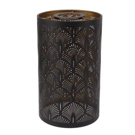 Modern Metal Lamp Shades, Hollow out Metal Lamp Shade Small Table Lampshade Cylindrical Lamp Cover Tree Shadow Lampshade Pendant Lamp Shade E27 E26 Lamp Shade Black Lampshades for Table Lamp