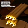 UniEasy 6Pcs Rechargeable Window Flameless Taper Candles with Remote Control