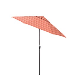 California Umbrella 7.5' Round Sunbrella Aluminum Outdoor Deck, Pool or Patio Umbrella, Crank Lift, Auto Tilt, Bronze Pole, Dolce Mange