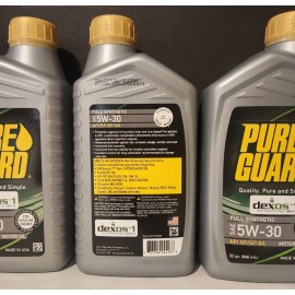 PUREGUARD SAE 5W-30 Full Synthetic GEN 2 Dexos1 Motor Oil (API) & GF6A (6 QUARTS)