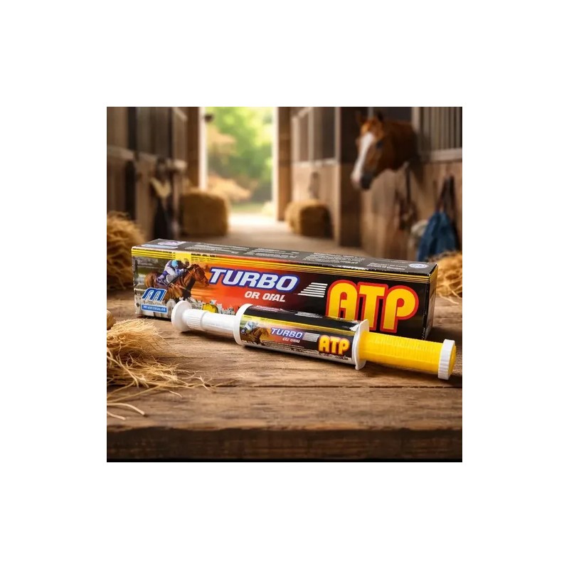 Microsules Turbo ATP Suplemento Vitaminas Gel Caballos Sabor Banana 45mL