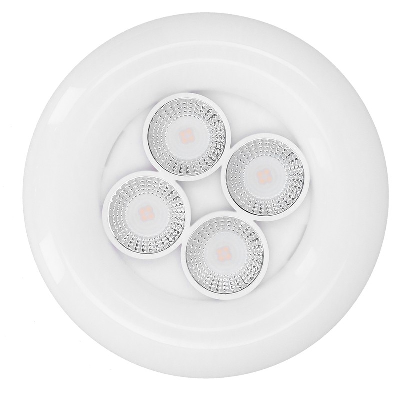 LED 4‑Hole LED Spot Light 3‑Gear Adjustable Spotlight for Garage