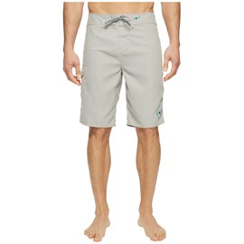 O'NEILL Men's 21 Inch Solid Boardshorts - Water Resistant Swim Trunks for Men with Quick Dry Stretch Fabric and Pockets,Light Grey-29