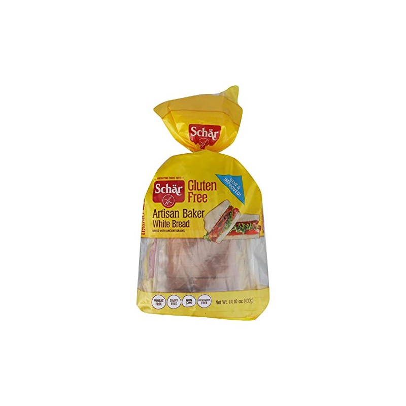 Schar Gluten-Free Artisan Baker White Bread 14.1 Ounce (6 Pack)