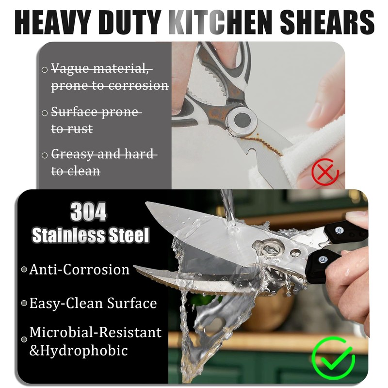 Professional Heavy Duty Kitchen Shears for Food – All in